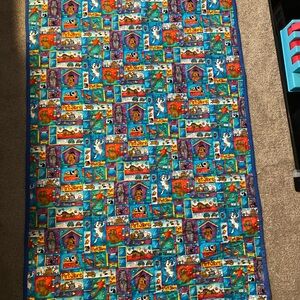 Handmade Nursery Quilt XL 52x30 Baby Unisex Boy/Girl Blanket Pets Tractors Kids
